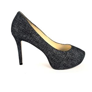 [Nine West] Juliette Black Gunmetal Platform Pump